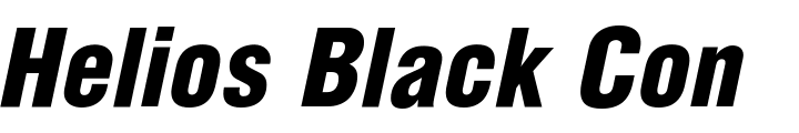 `Helios Black Condensed Oblique` Preview