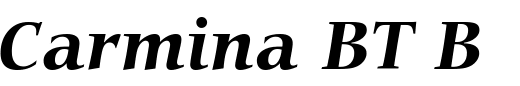`Carmina BT Bold Italic` Preview