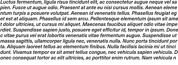 `Neue Haas Unica Medium Italic` Preview
