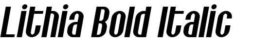 `Lithia Bold Italic` Preview