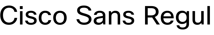 `Cisco Sans Regular` Preview