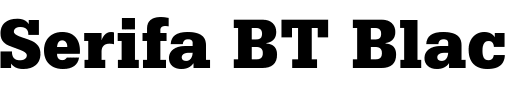 `Serifa BT Black` Preview