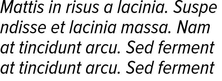 `Proxima Nova Condensed Italic` Preview