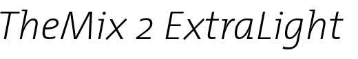 `TheMix 2 ExtraLight Italic` Preview