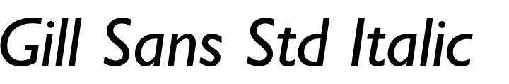`Gill Sans Std Italic` Preview