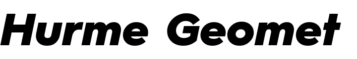 `Hurme Geometric Sans 3 Black Oblique` Preview