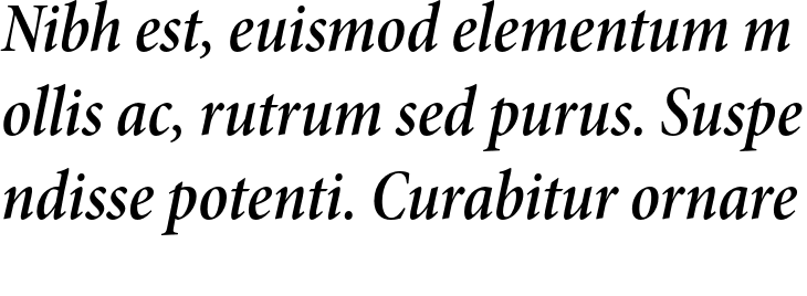 `Minion Pro SubHead Condensed SemiBold Italic` Preview