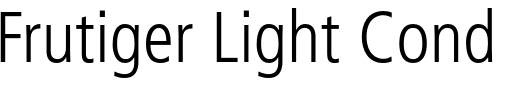 `Frutiger Light Condensed` Preview