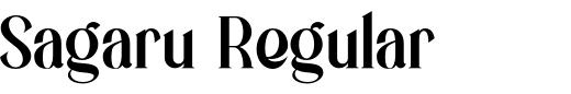 `Sagaru Regular` Preview