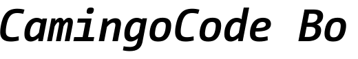 `CamingoCode Bold Italic` Preview