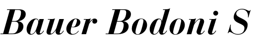 `Bauer Bodoni Std Bold Italic` Preview