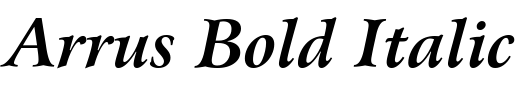`Arrus Bold Italic` Preview