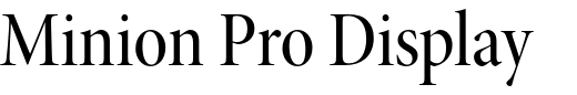 `Minion Pro Display Condensed Medium` Preview