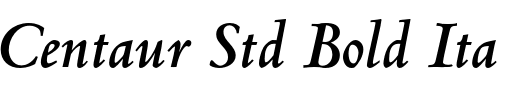 `Centaur Std Bold Italic` Preview