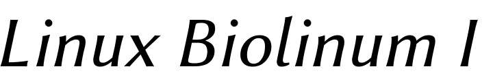 `Linux Biolinum Italic` Preview