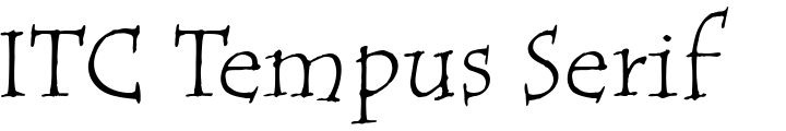 `ITC Tempus Serif Regular` Preview