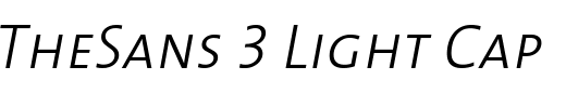 `TheSans 3 Light Caps Italic` Preview