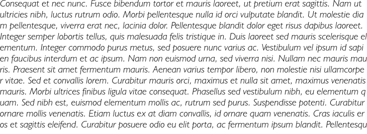 `Humanist 521 BT Light Italic` Preview