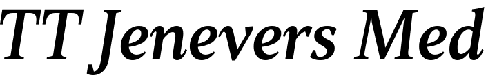 `TT Jenevers Medium Italic` Preview