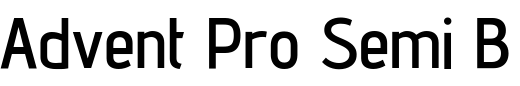 `Advent Pro Semi Bold` Preview