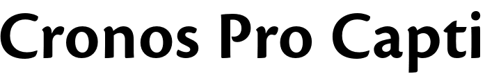 `Cronos Pro Caption SemiBold` Preview