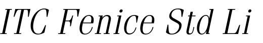 `ITC Fenice Std Light Oblique` Preview