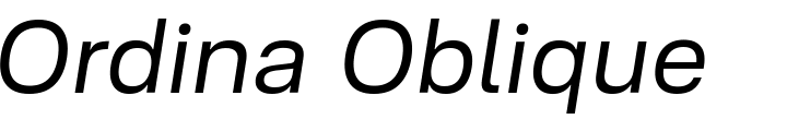 `Ordina Oblique` Preview