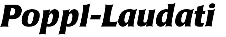 `Poppl-Laudatio BQ Bold Italic` Preview