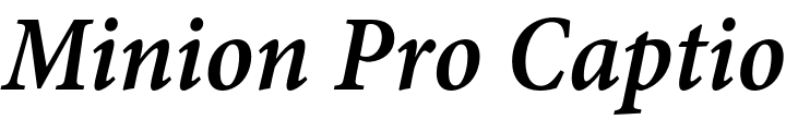 `Minion Pro Caption Condensed SemiBold Italic` Preview