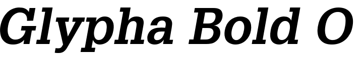 `Glypha Bold Oblique` Preview