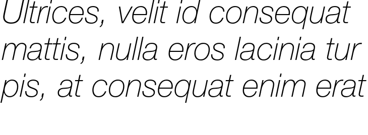 `Helvetica Neue LT Std 36 Thin Italic` Preview