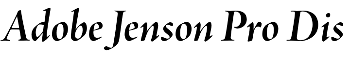 `Adobe Jenson Pro Display Bold Italic` Preview