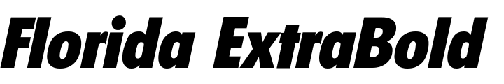 `Florida ExtraBold Italic` Preview