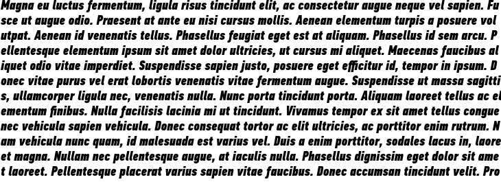 `PF Din Text Pro ExtraBlack Compressed Italic` Preview
