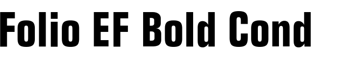 `Folio EF Bold Cond` Preview