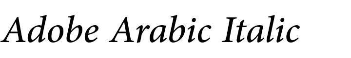 `Adobe Arabic Italic` Preview