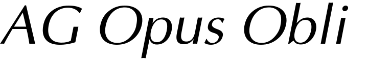 `AG Opus Oblique` Preview