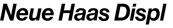 `Neue Haas Display Medium Italic` Preview