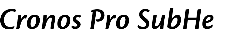 `Cronos Pro SubHead SemiBold Italic` Preview