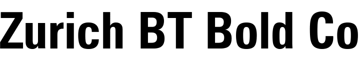 `Zurich BT Bold Condensed` Preview