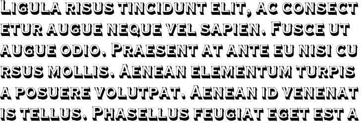 `Copperplate T Bold Condensed Shadow` Preview