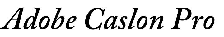 `Adobe Caslon Pro SemiBold Italic` Preview