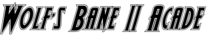 `Wolf's Bane II Academy Italic` Preview