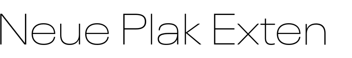 `Neue Plak Extended Thin` Preview