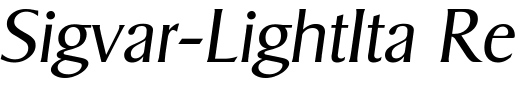`Sigvar-LightIta Regular` Preview