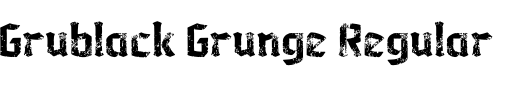 `Grublack Grunge Regular` Preview