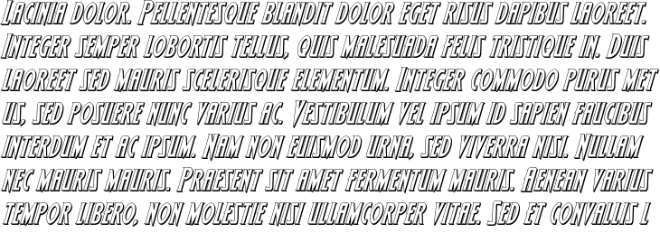 `Wolf's Bane 3D Italic` Preview