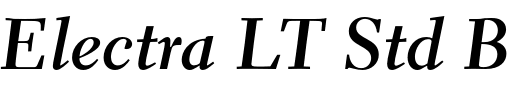 `Electra LT Std Bold Cursive` Preview