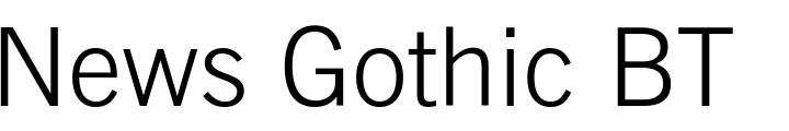 `News Gothic BT Light` Preview