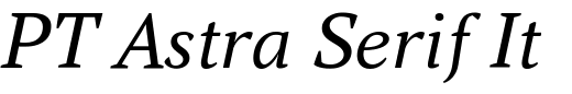 `PT Astra Serif Italic` Preview